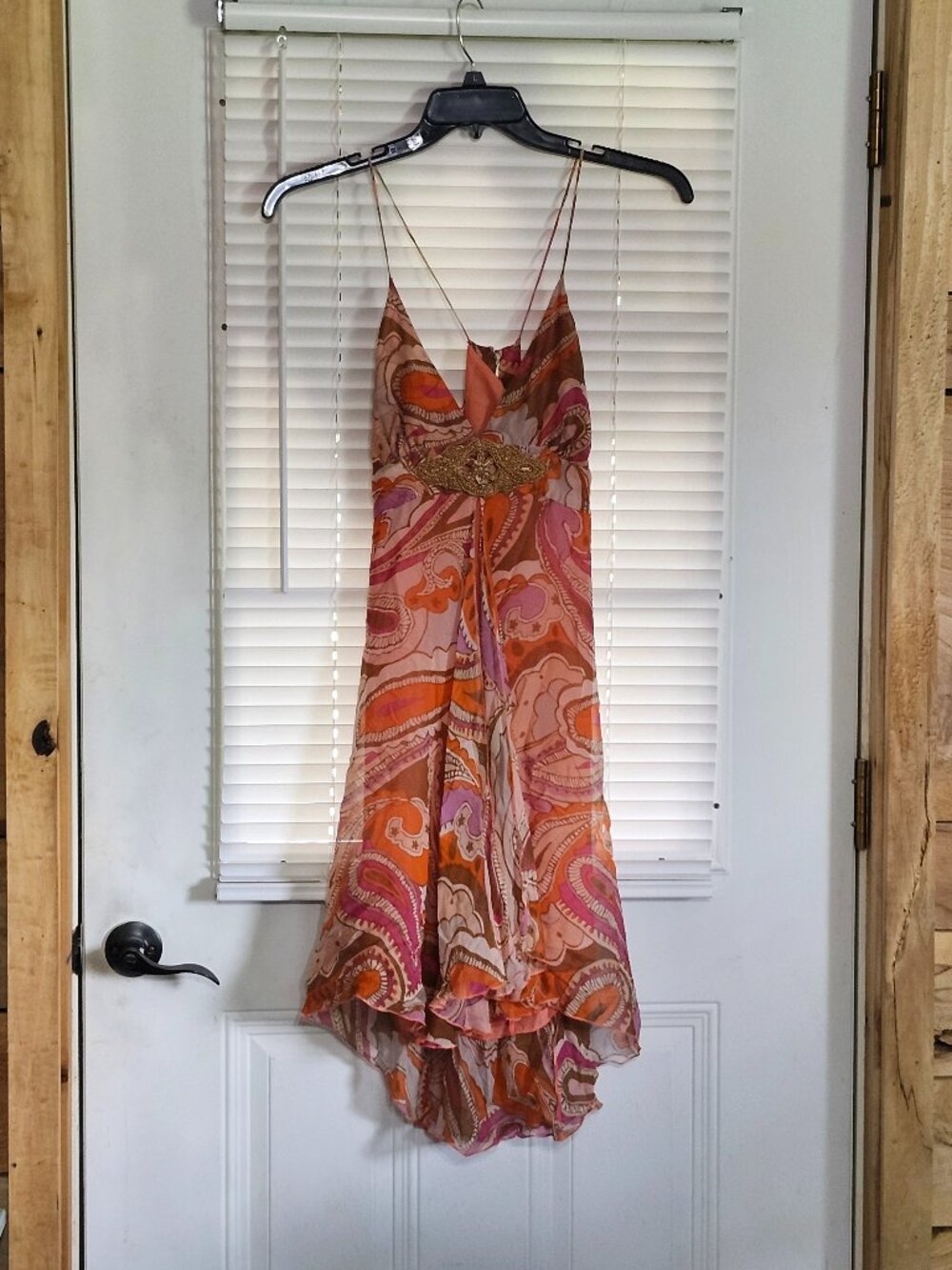 Heart,Moon,Star womans silk dress size junior L